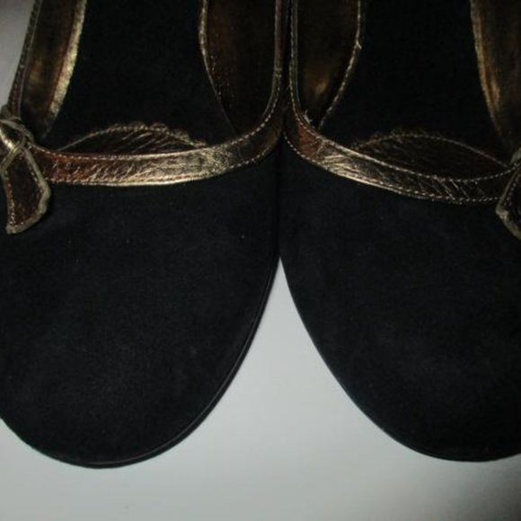 *Enzo Angiolini Black Suede Slingback Round Toe - Picture 5 of 10